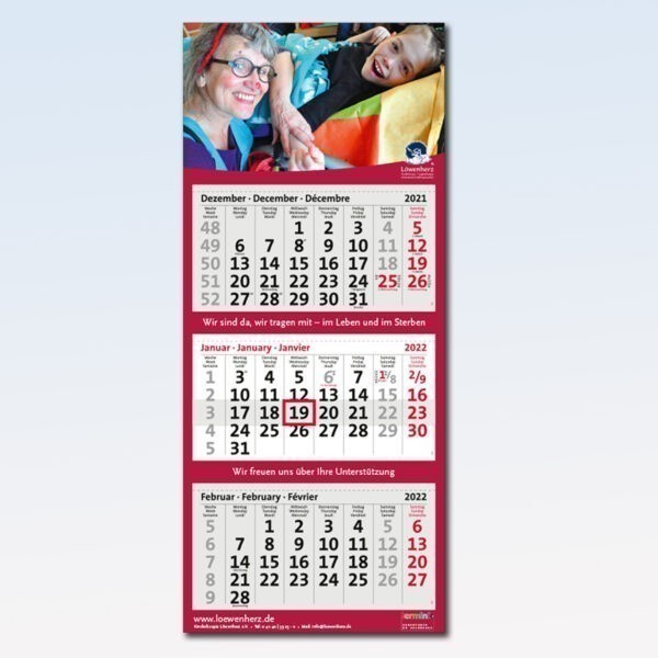 Drei-Monats-Kalender 2022 Löwenherz